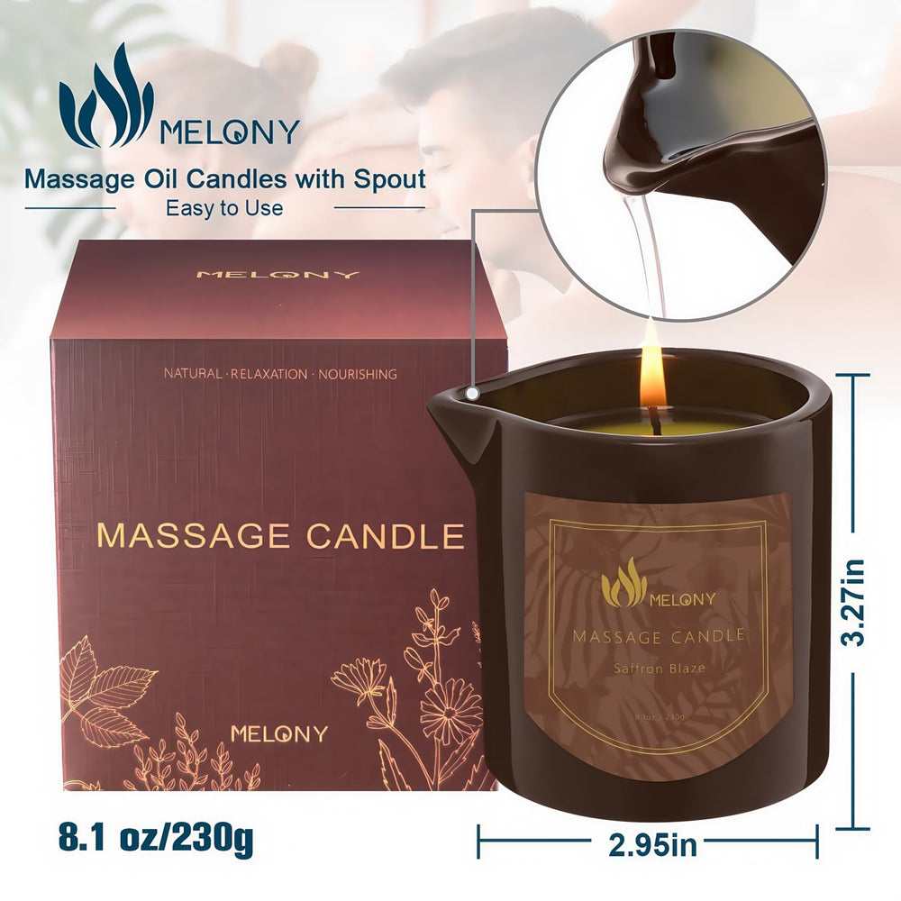Relaxing at home with MELONY candle and massage oil melt