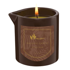 MELONY Massage Oil Candle Saffron Blaze in jar for a calming home spa ritual