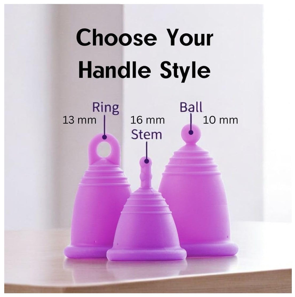 MeLuna Classic regular-height cup in use during daily activities.