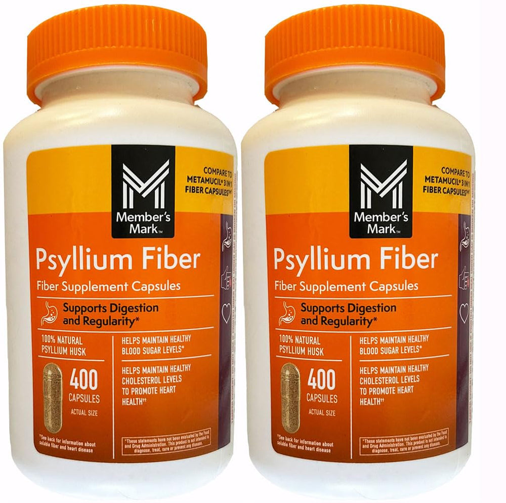 Member's Mark fiber capsules 2-pack front view for daily fiber support
