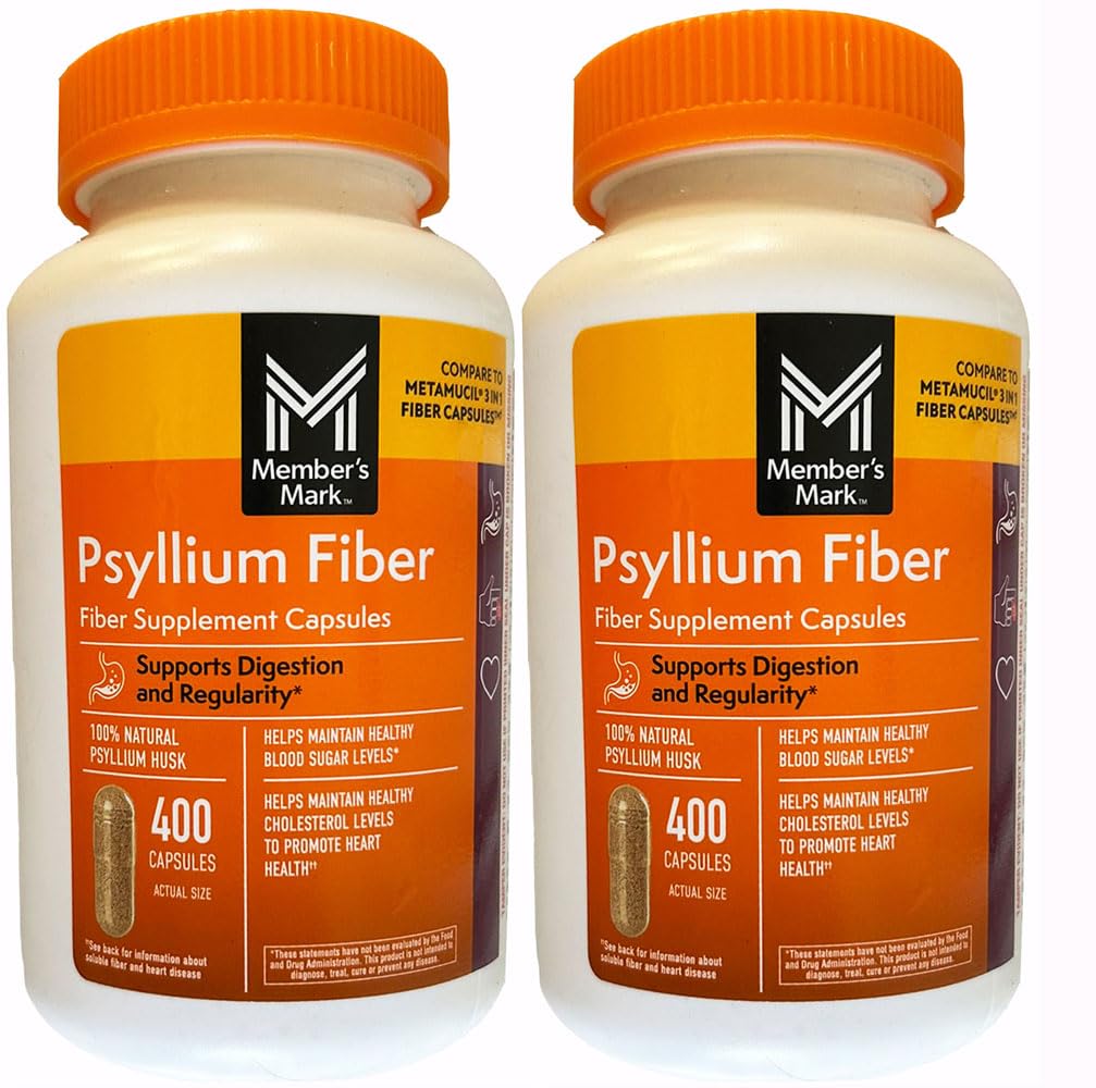 Member's Mark fiber capsules 2-pack front view for daily fiber support