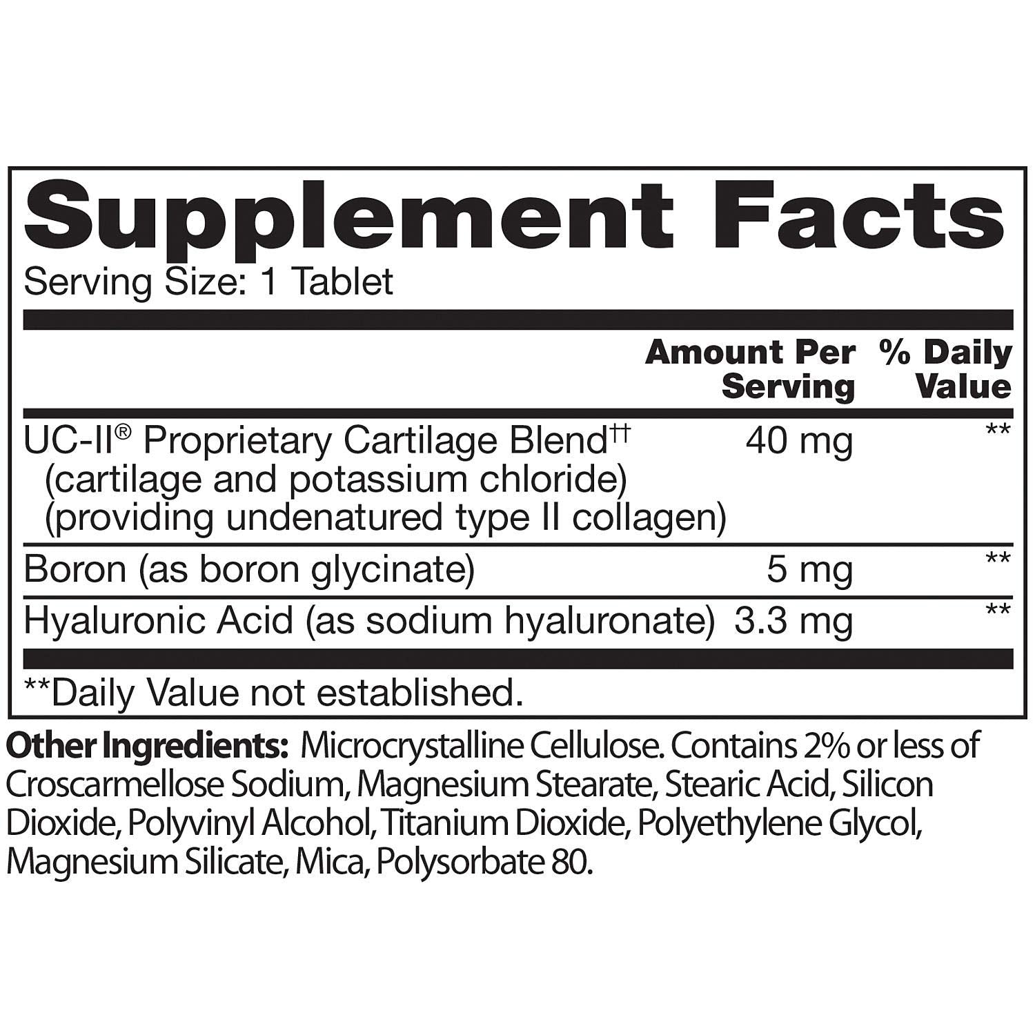 Hyaluronic acid label highlights natural joint lubrication with Member’s Mark