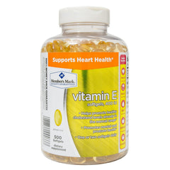 Members Mark Vitamin E 400 IU bottle for daily antioxidant support and heart health.