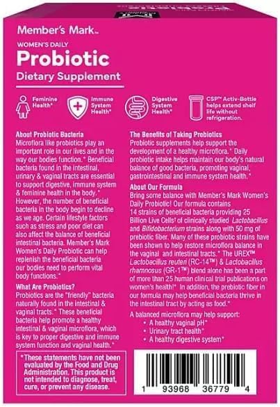 Members Mark vegetarian delayed-release capsules for easy daily use.