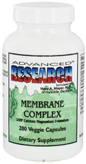 Membrane Complex 200 Veg Capsules bottle showing calcium, magnesium, and potassium blend
