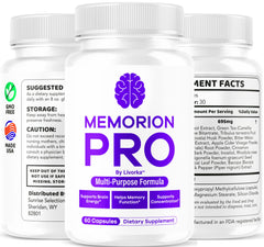 Memorion Pro box interior view shows contents and packaging design.