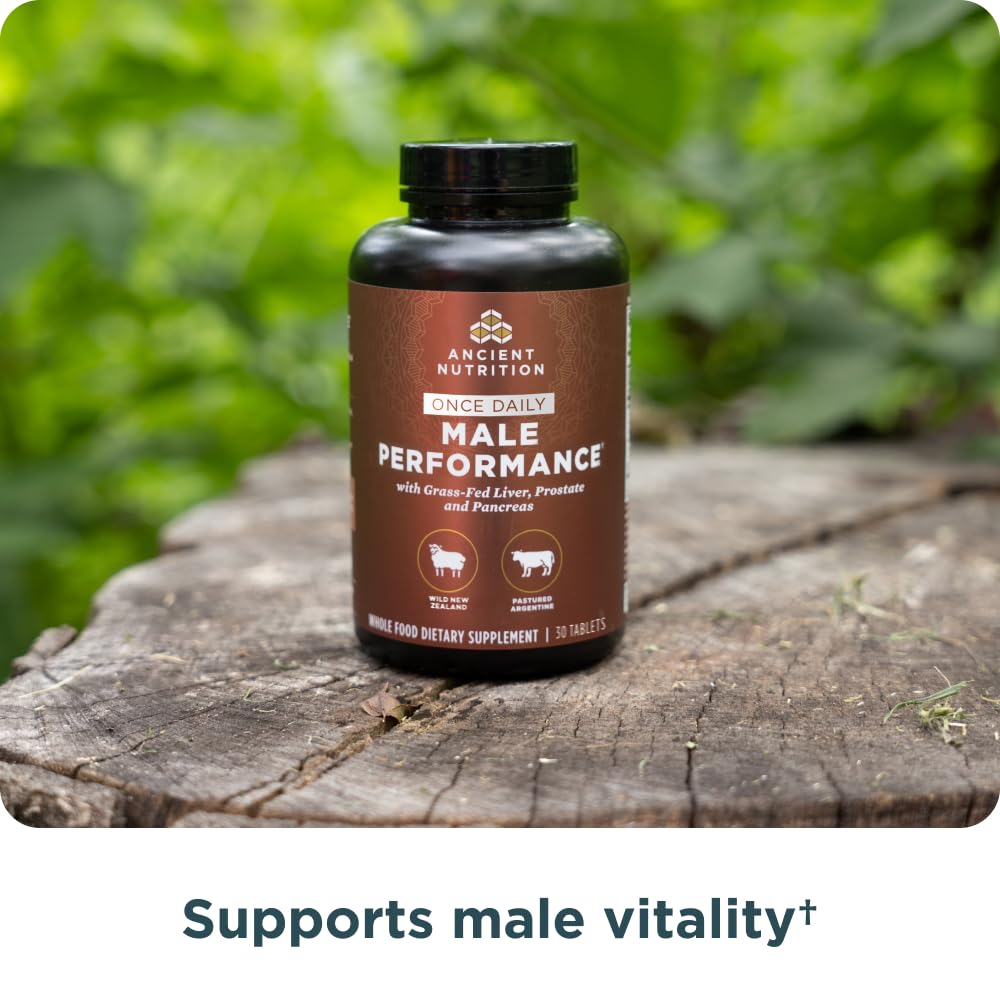 Men's performance capsule usage suggesting daily intake for vitality.