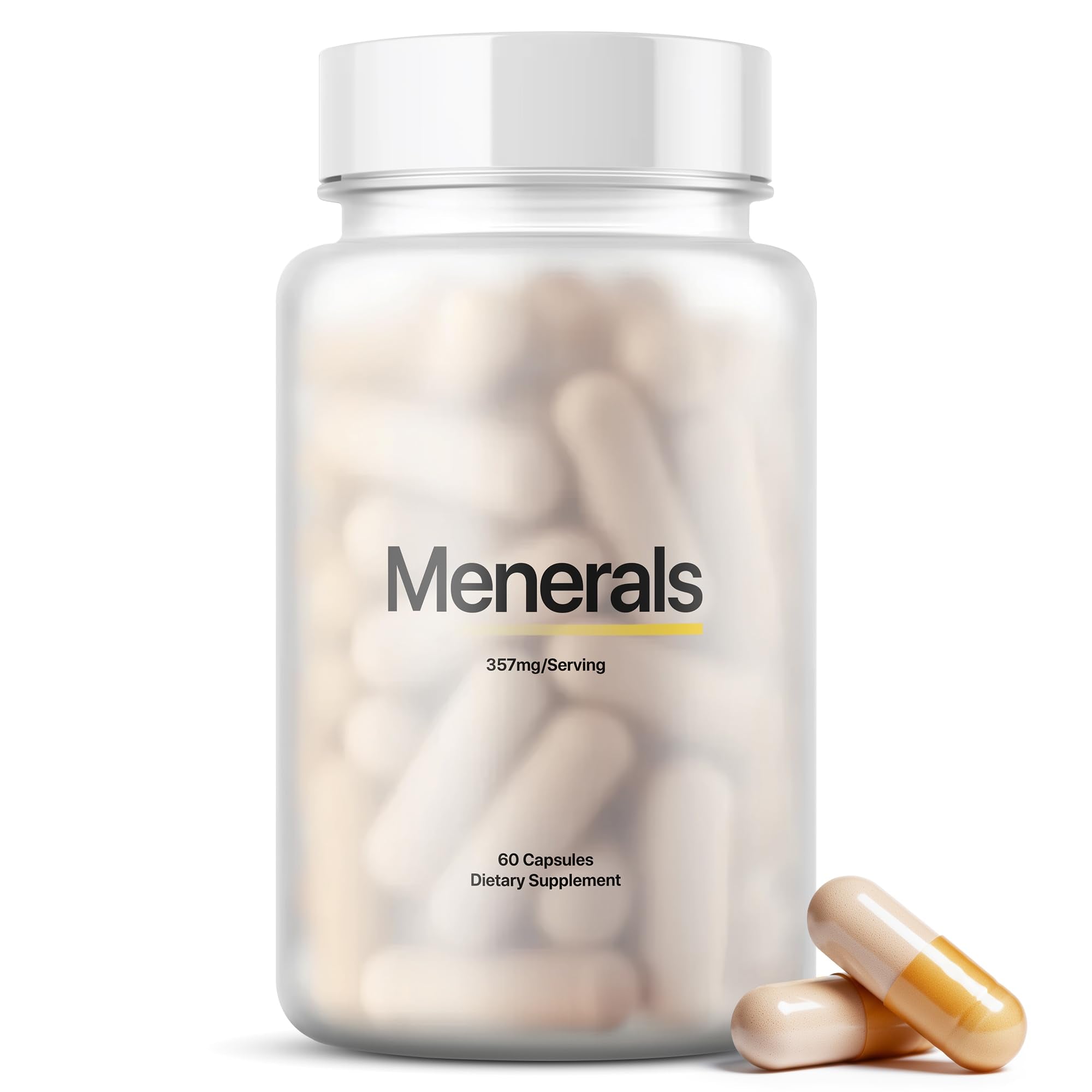 Menerals Mens Multivitamin bottle front view for daily energy and focus.