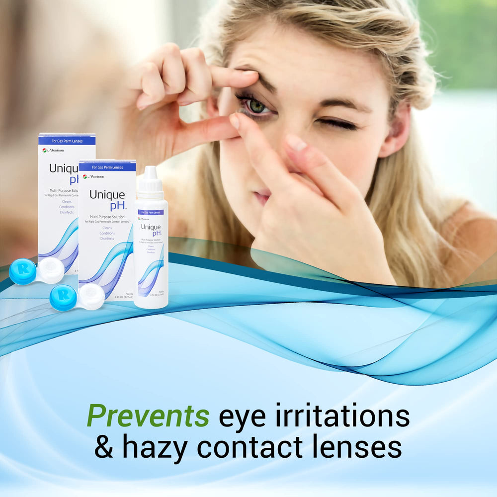 Packaging showing two-bottle Menicon kit for ongoing lens care
