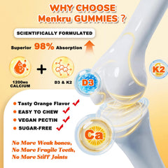 Menkru calcium citrate gummies natural orange flavor and aroma