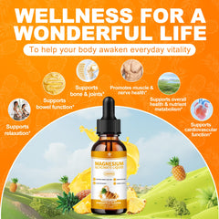 Menkru magnesium glycinate liquid drops being poured for fast sublingual absorption