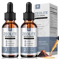 Menkru Zeolite Drops bottle pouring into glass for easy daily use