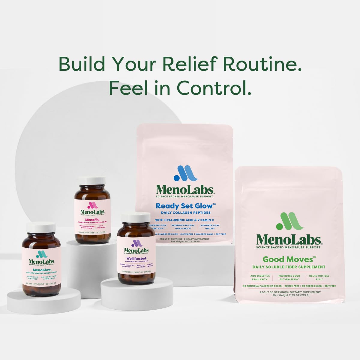 MENOLABS FocusHer packaging emphasizes safe, third-party tested formula.