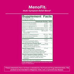 MENOLABS MenoFit digestive-health emphasis with probiotic capsules and water