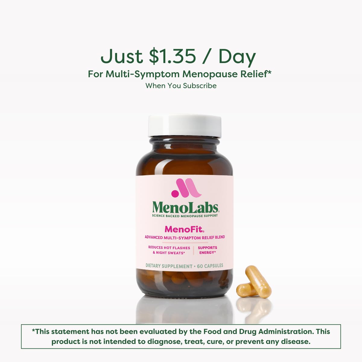 MENOLABS MenoFit energy-support capsules for morning routine