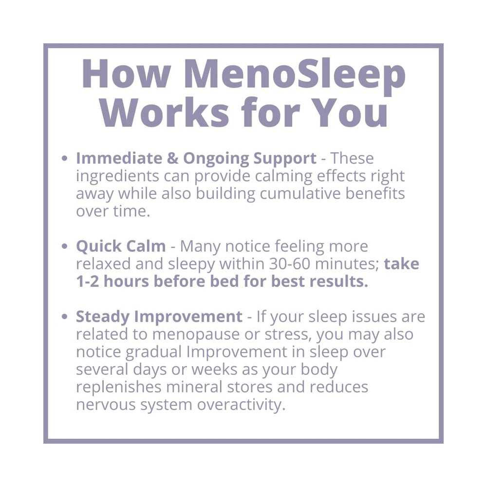 MenoSleep nightly routine setup on a bedside table.