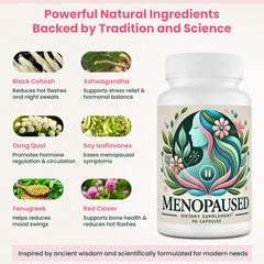 Menopaused bone-sleep wellness formula bottle, for strong bones and restful nights.