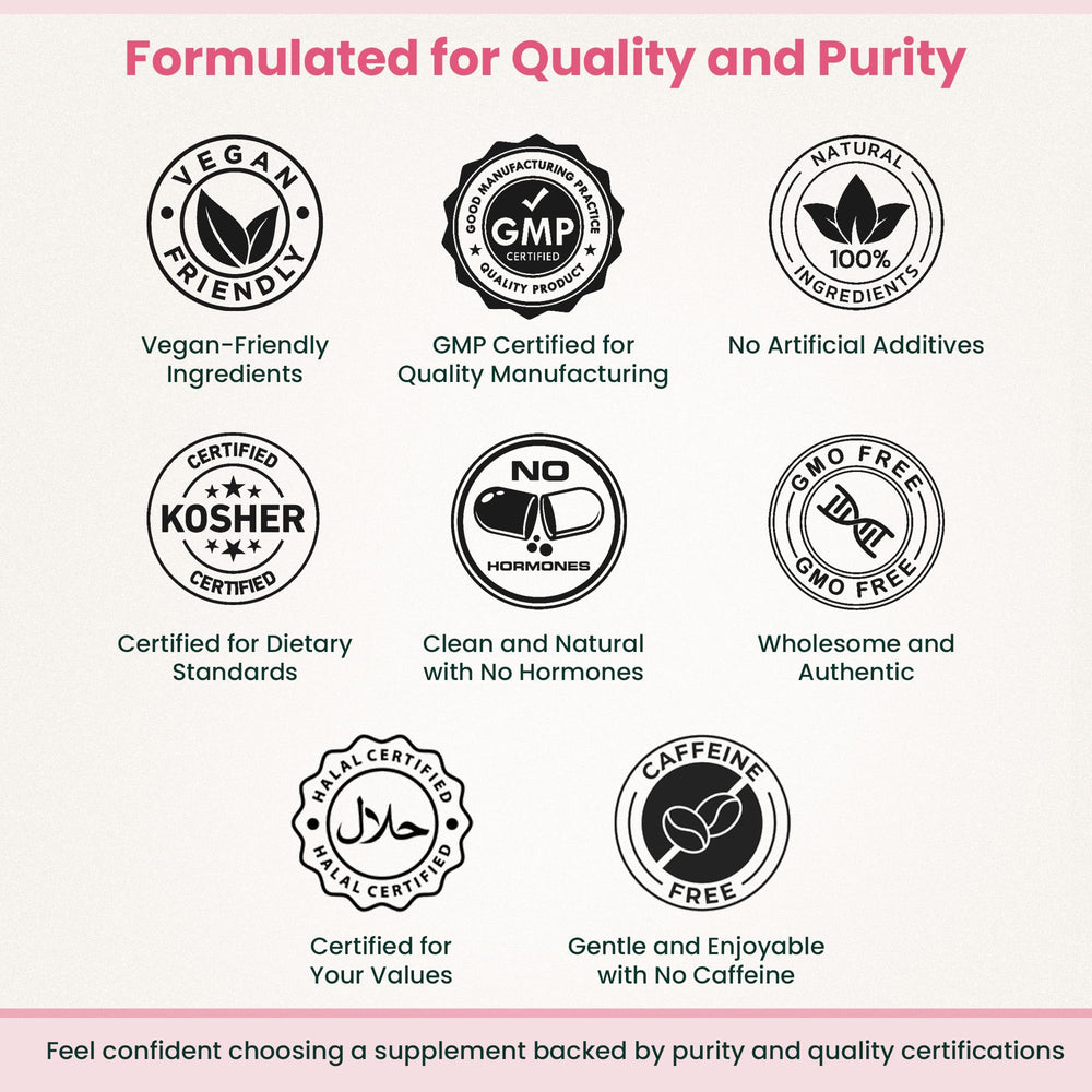 Menopaused vegan formula label, showcasing clean, non-GMO ingredients.