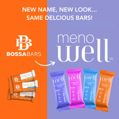 MenoWell blueberry lemon bar includes dates and greens for natural energy