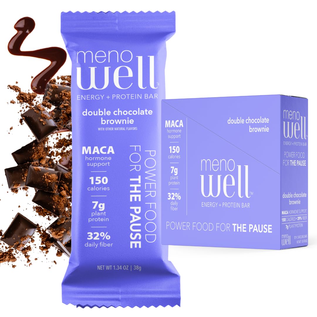 MenoWell menopause bar pack shot, a convenient on-the-go energy and convenience.