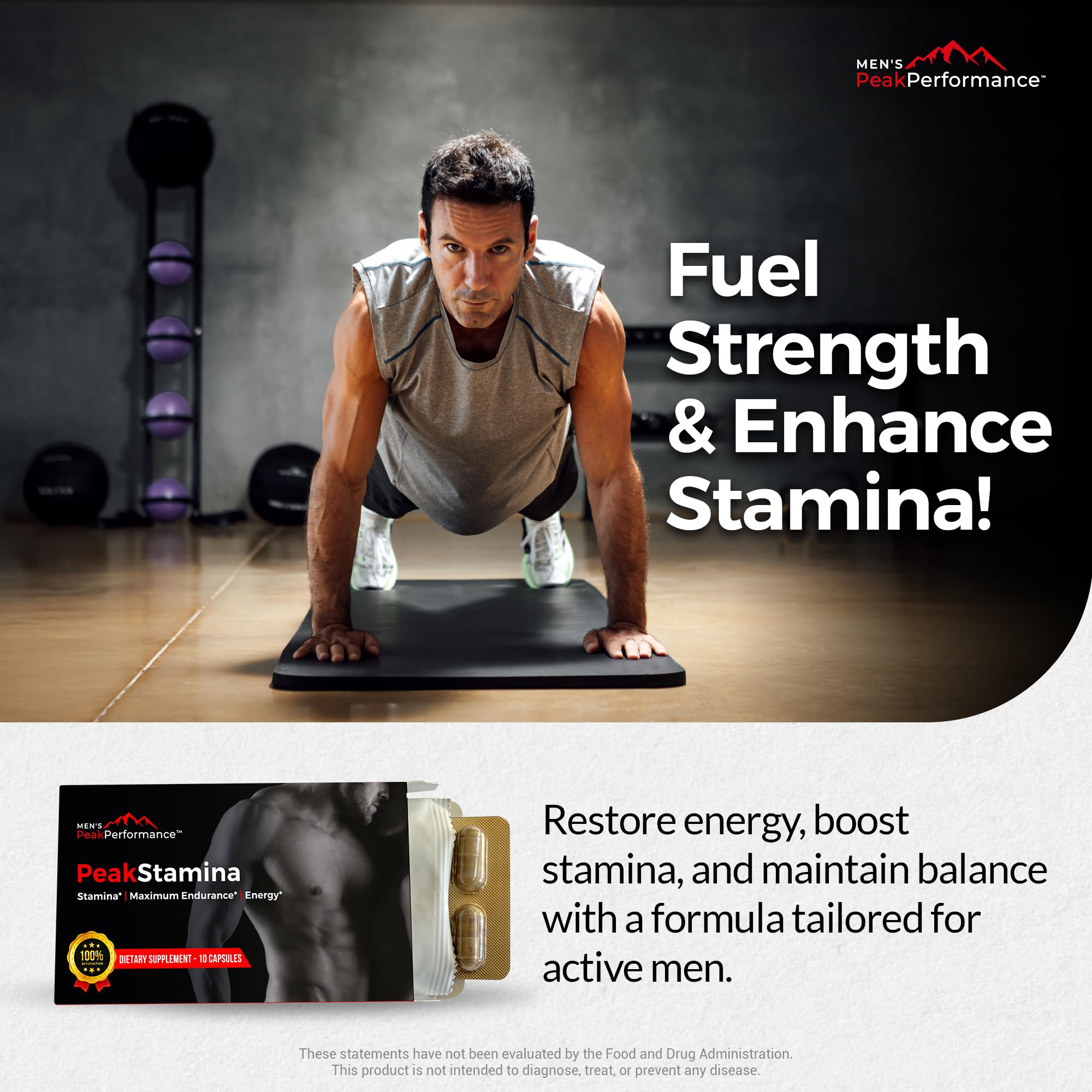 PeakStamina bottle pour suggests easy daily use with water.