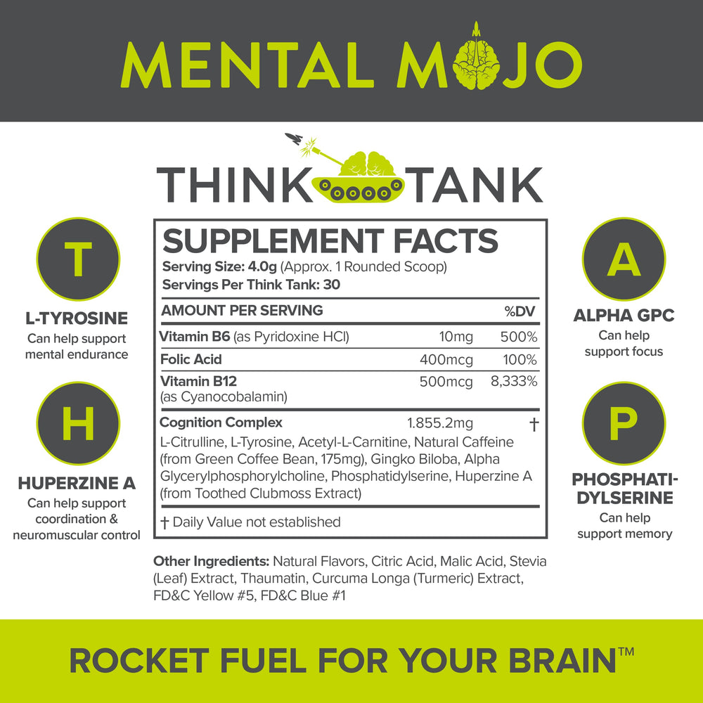 Mental Mojo 30-serving canister with subscription savings and steady cognitive support