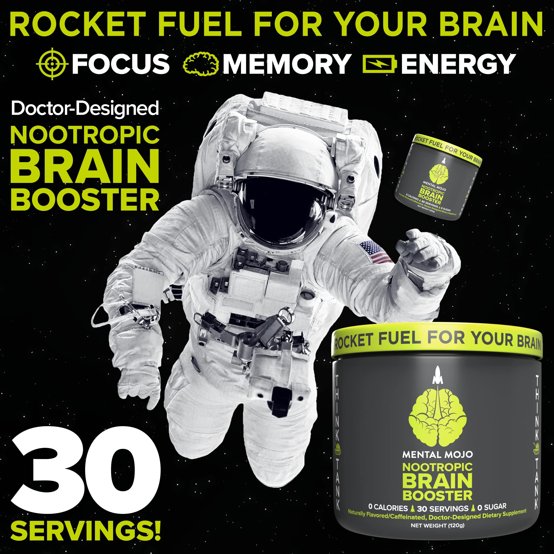 Mental Mojo kiwi strawberry flavor in glass supports clear thinking and mood