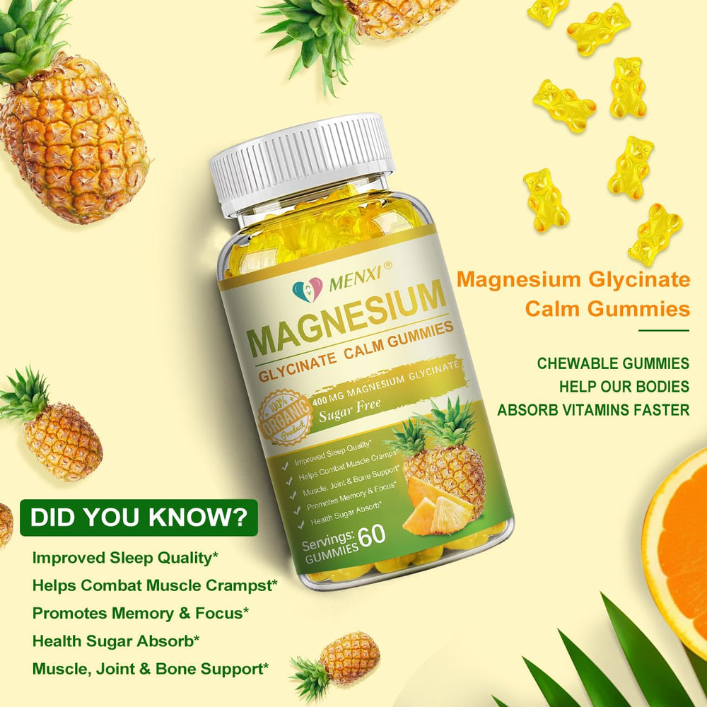 MENXI Magnesium Glycinate Gummies natural flavor note invites consumption.