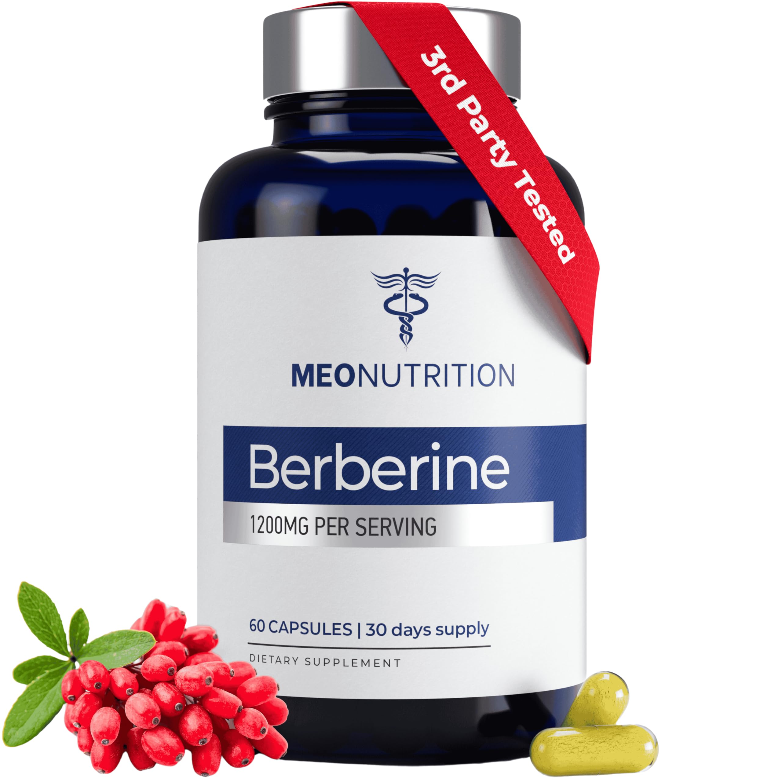 Meo Nutrition Berberine bottle front view for daily wellness