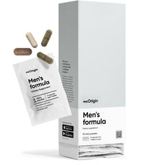 meOrigin multivitamin for men bottle supports daily energy and vitality