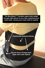 MerryBack lumbar support extensions for waist sizes up to 63 inches