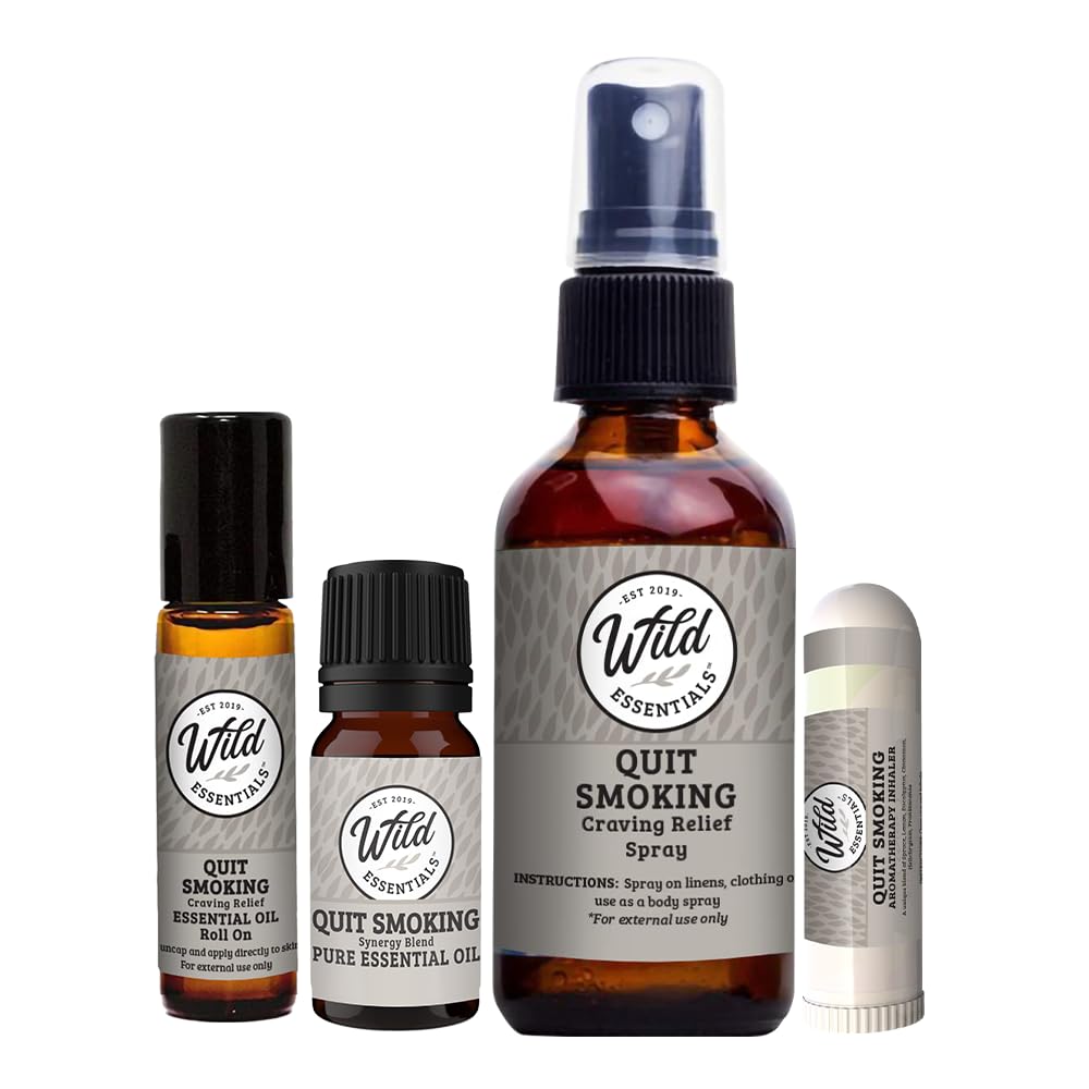 mEssentials Quit Smoking Inhaler close-up for craving relief with calming essential oils.