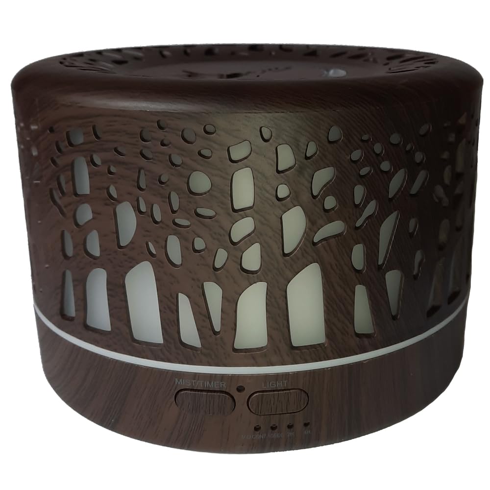 Messentials Wild Essentials diffuser wood-finish shell for room aromatherapy and ambiance