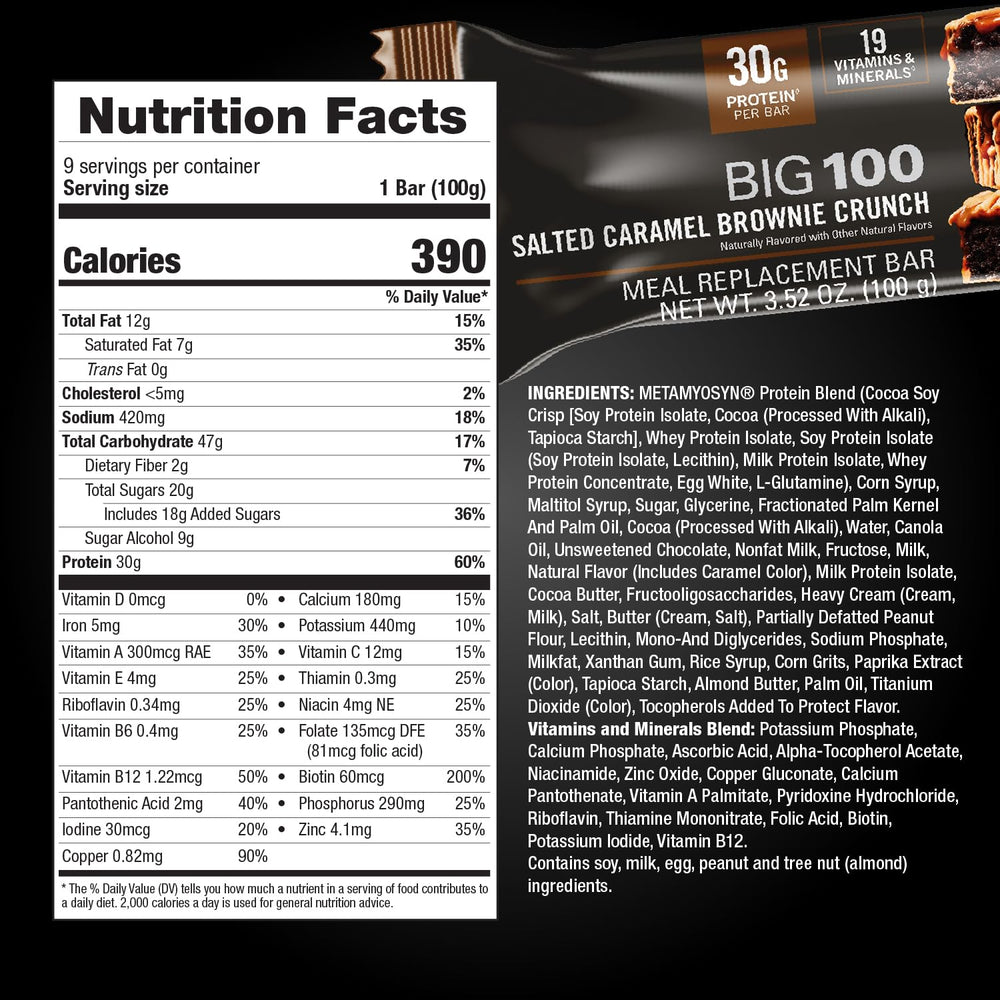 MET-Rx Big 100 Bar on-the-go snack during workouts.
