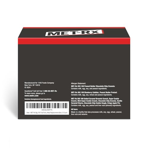 MET-Rx Big 100 nutrition panel emphasizes vitamins for on-the go energy.