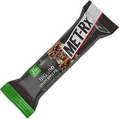 Met-Rx Big100 Apple Pie bar with serving idea for post-workout.