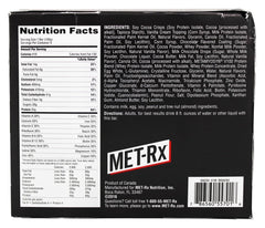 MET-Rx Colossal Cookie Crunch bar close-up highlighting texture and density.
