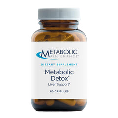 Metabolic Detox bottle front for daily liver support routine.