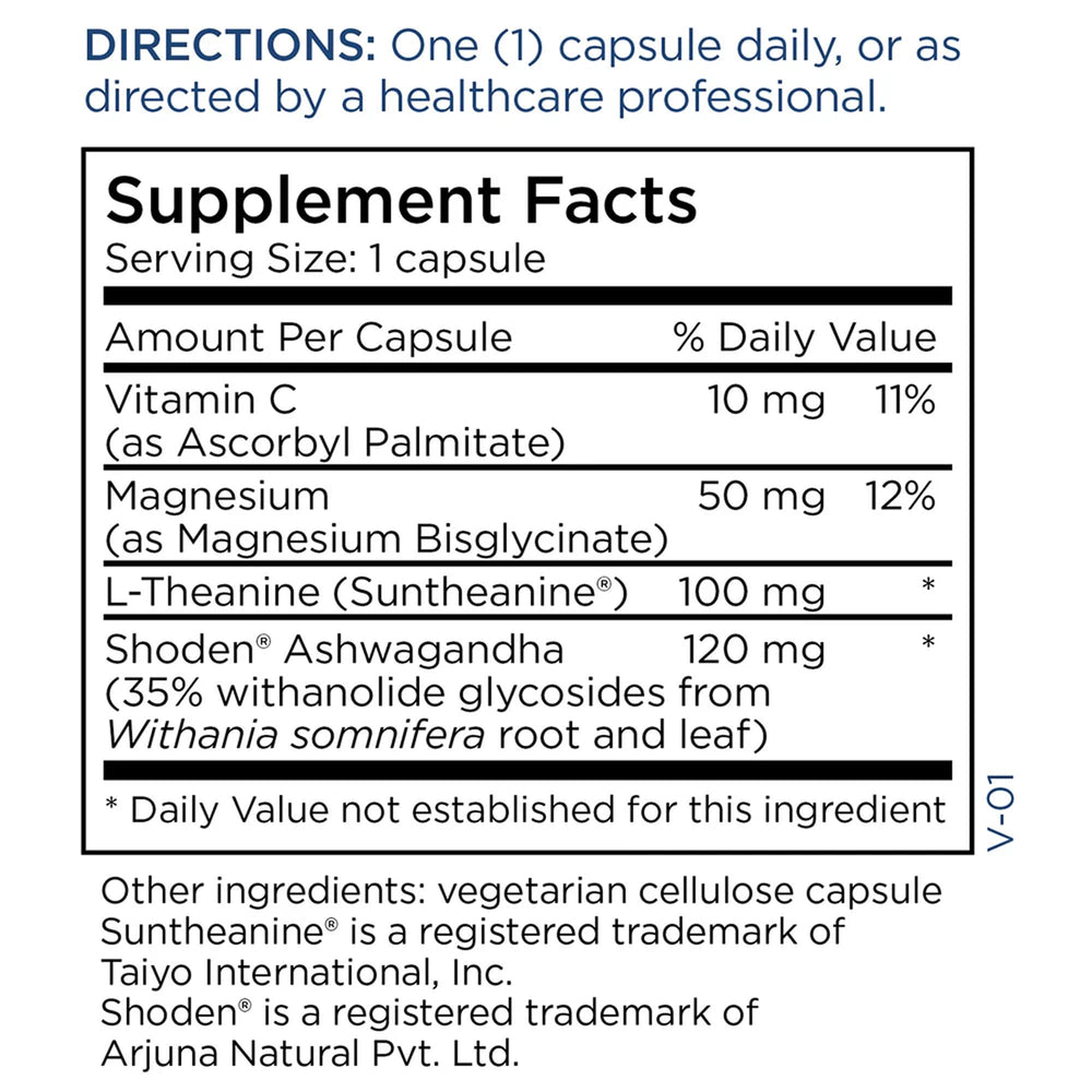 Metabolic Maintenance Ashwagandha Plus packaging beside a daily-use setup for ongoing stress support
