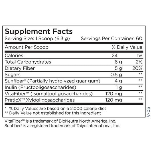 BioMaintenance powder scoop highlights convenient daily prebiotic fiber boost