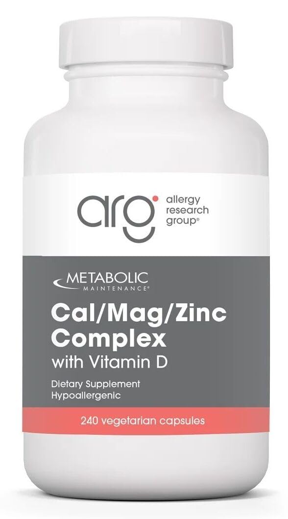 Metabolic Maintenance Cal Mag Zinc Complex bottle with D3 for bone support.