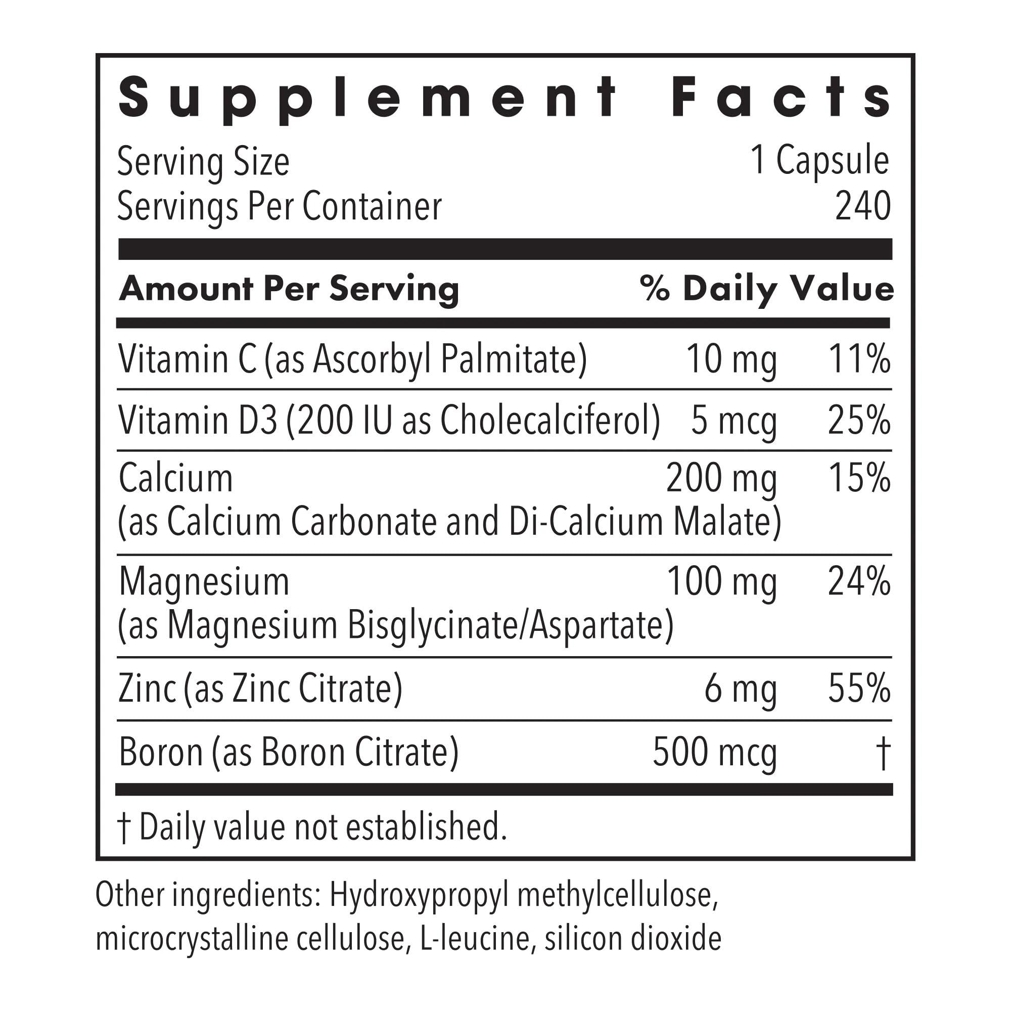 Cal Mag Zinc Complex capsules for daily mineral wellness.
