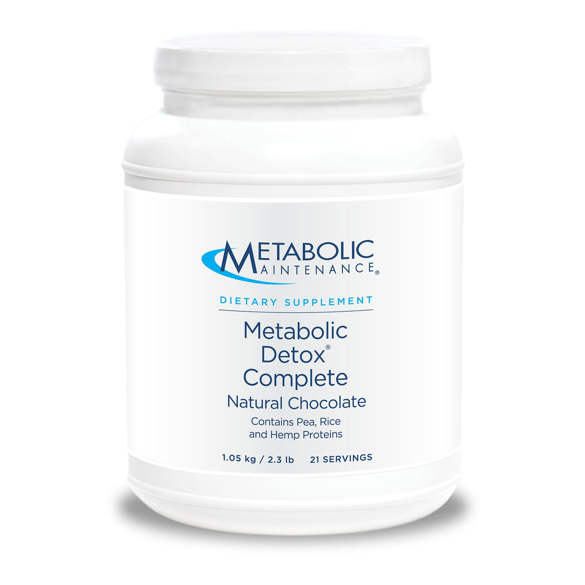 Metabolic Maintenance Detox Complete Chocolate Shake bottle pour highlights convenient serving.