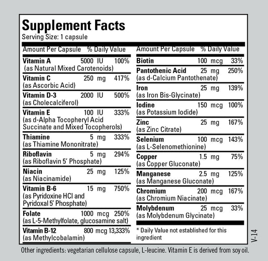 Close-up of Fem One capsules emphasizing iron content for daily energy support.