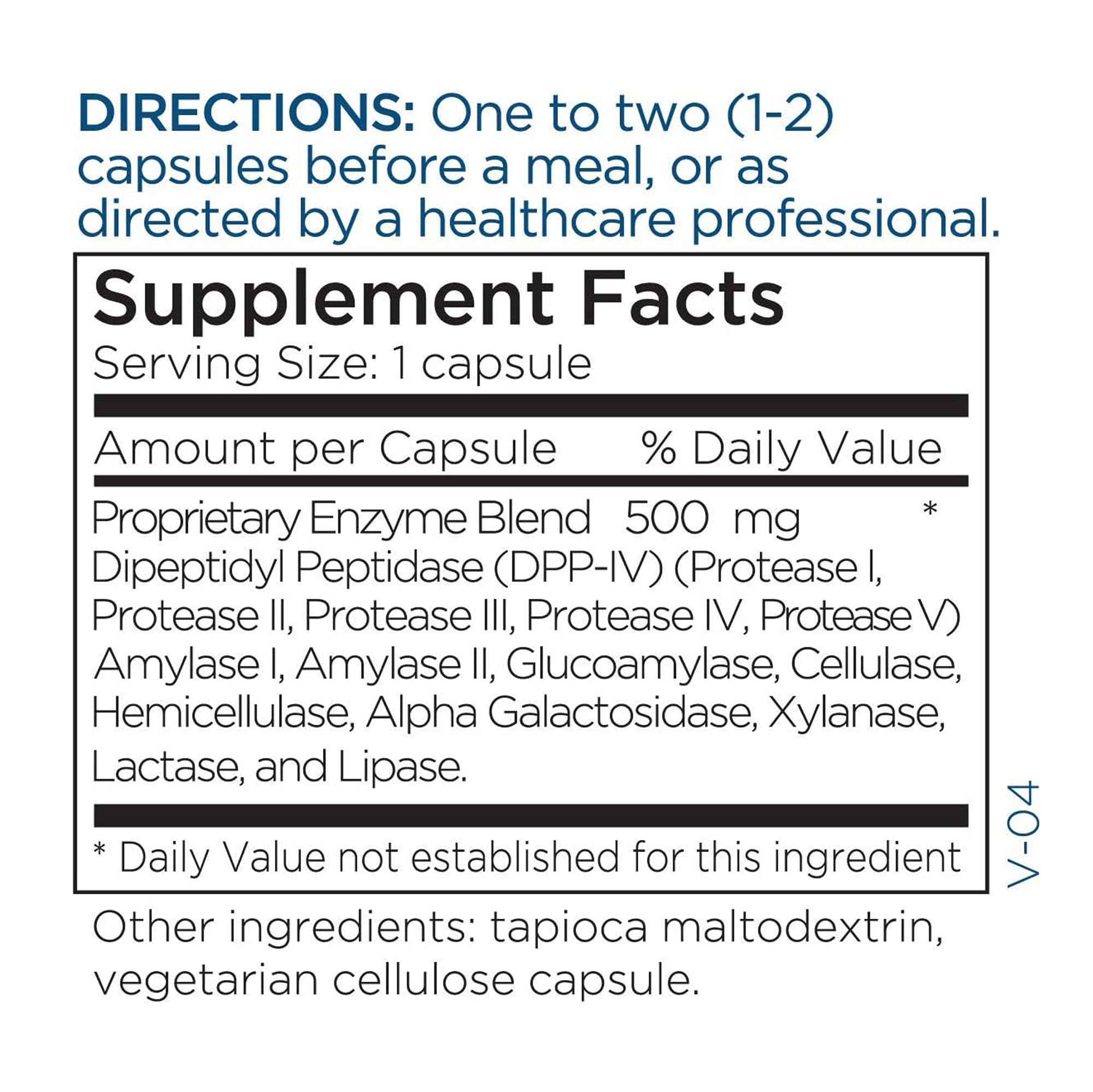 Amber BPA-free glass bottle packaging of GluDaZyme from Metabolic Maintenance.