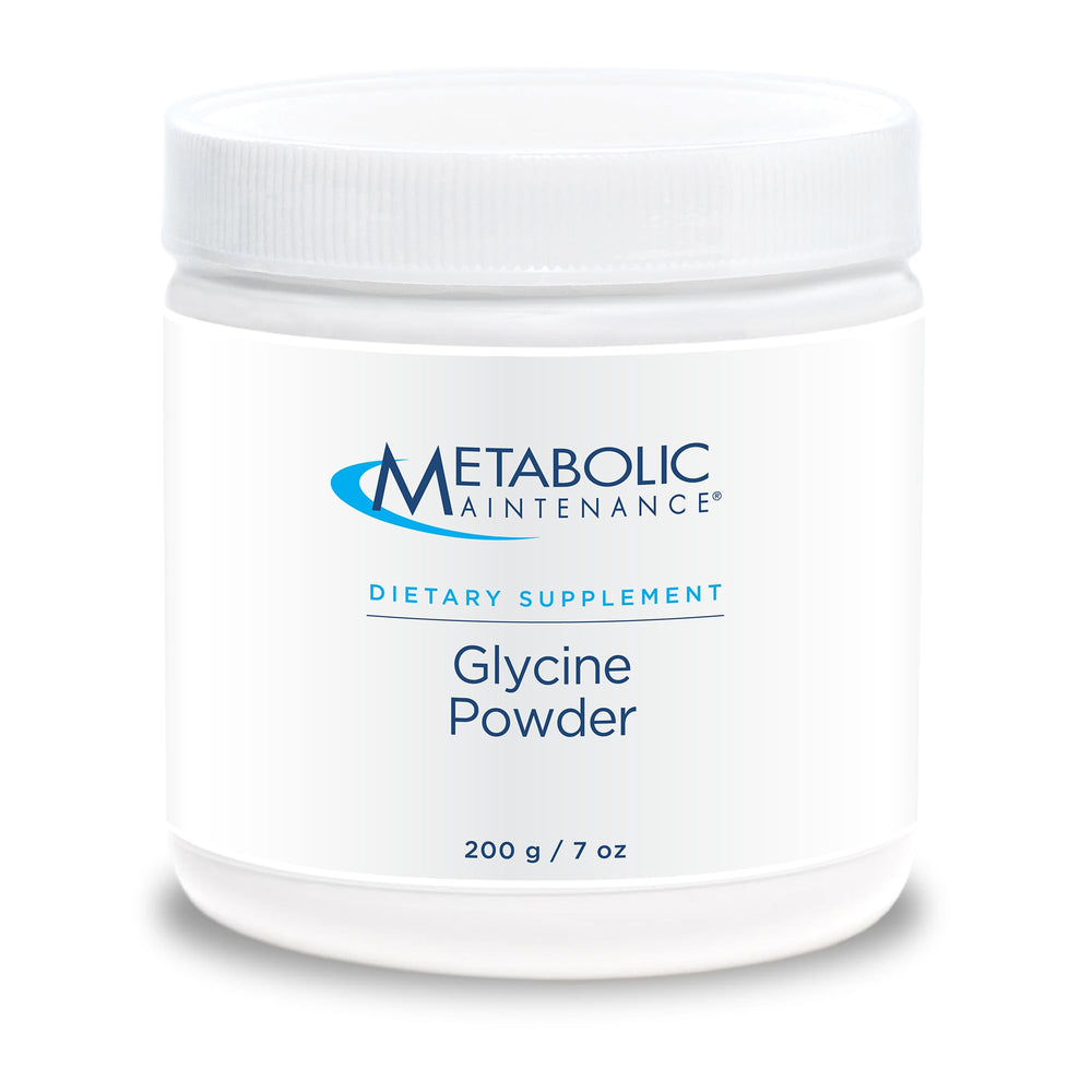 Metabolic Maintenance glycine powder pour for an evening calm support ritual.