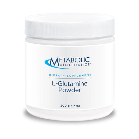 Metabolic Maintenance L-Glutamine powder with scoop for easy dosing and daily recovery support