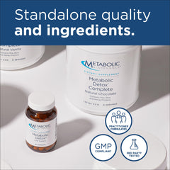 Metabolic Maintenance L-Methylfolate label close-up showing gluten-free and allergen-free formulation.