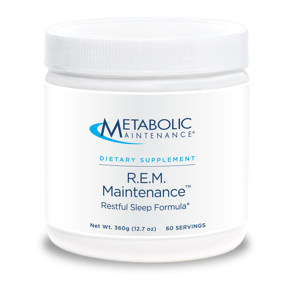 Metabolic Maintenance R.E.M. Maintenance powder scoop for a quick, measured nightly serving.