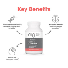 Metabolic Maintenance SAMe Cofactors tablets show active folate and methylcobalamin for methylation support.